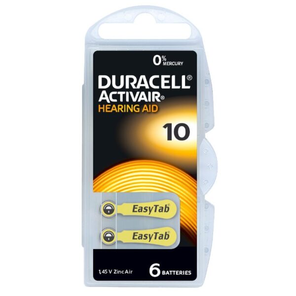 Duracell Activair Size 10 Hearing Aid Batteries
